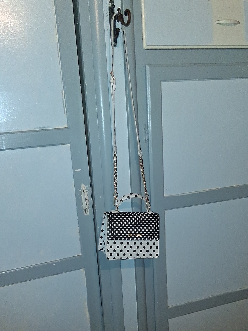 Betsey Johnson Black & White Polka Dot Crossbody